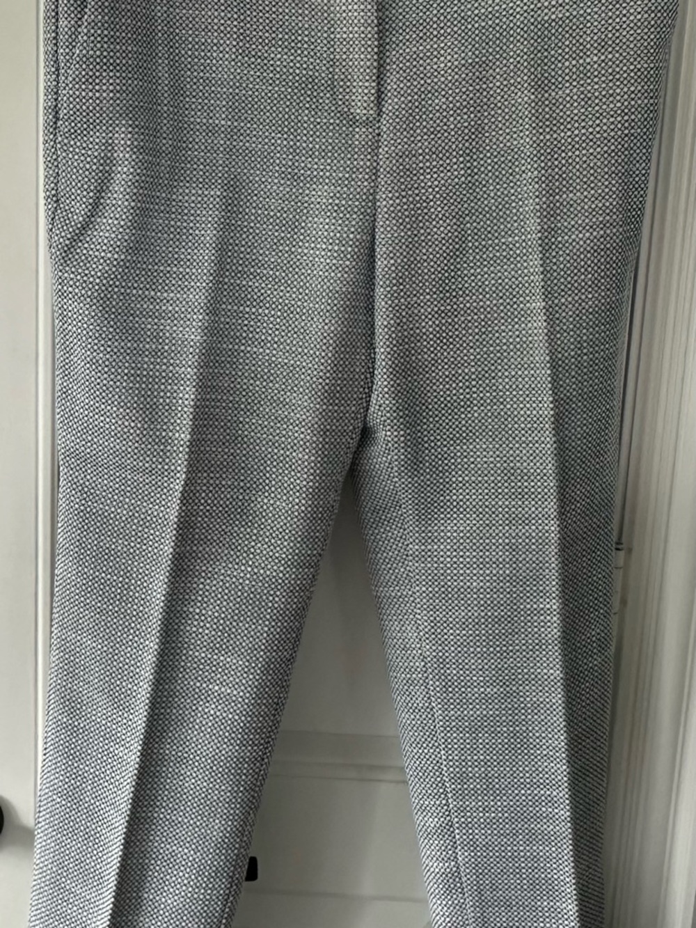 Ann Taylor Eva Textured Knit Pants in Black and White